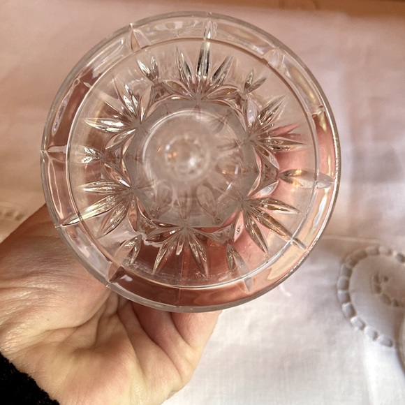 Princess House Pair of Crystal Candlesticks or Vases Cut Glass Heavy 8” Tall - Picture 6 of 8